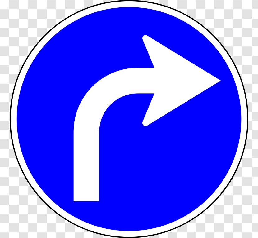 Traffic Sign Mandatory Arrow - Number Transparent PNG