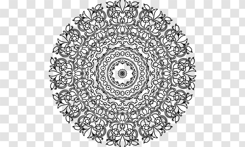 Sacred Geometry Royalty-free Drawing - Black And White - Ornament Vector Transparent PNG