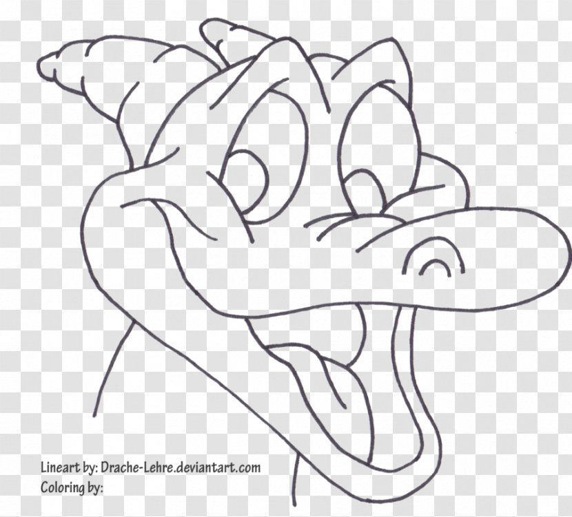 Coloring Book Drawing Black And White Illustration - Frame - Imaginary Disney Figment The Dragon Transparent PNG