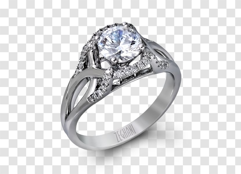 Silver Wedding Ring Diamond Sapphire - Metal - Jewellery Transparent PNG