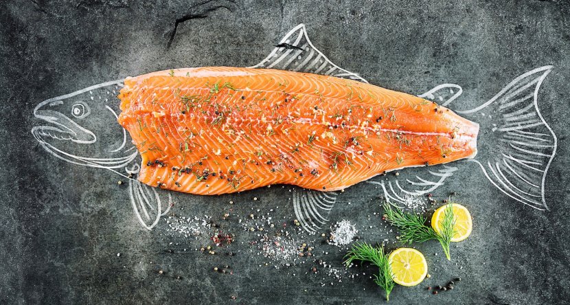 Fish Steak Aquaculture Of Salmonids Ingredient Food - Health - SALMON Transparent PNG