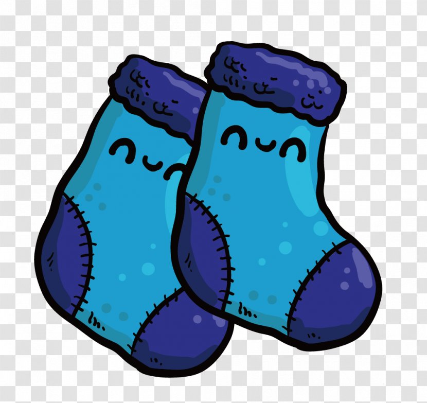 Sock Animation Drawing - Hand-painted Watercolor Cartoon Socks Transparent PNG
