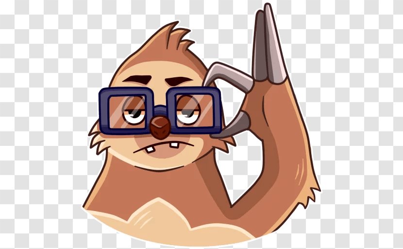 Sloth Telegram Sticker Medium Clip Art - Animal Transparent PNG