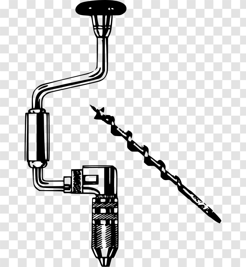 Drill Bit Hand Clip Art - Black - Cliparts Transparent PNG