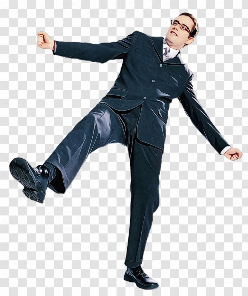 Standing Suit Formal Wear Tuxedo Kick - Costume - Businessperson Gentleman Transparent PNG