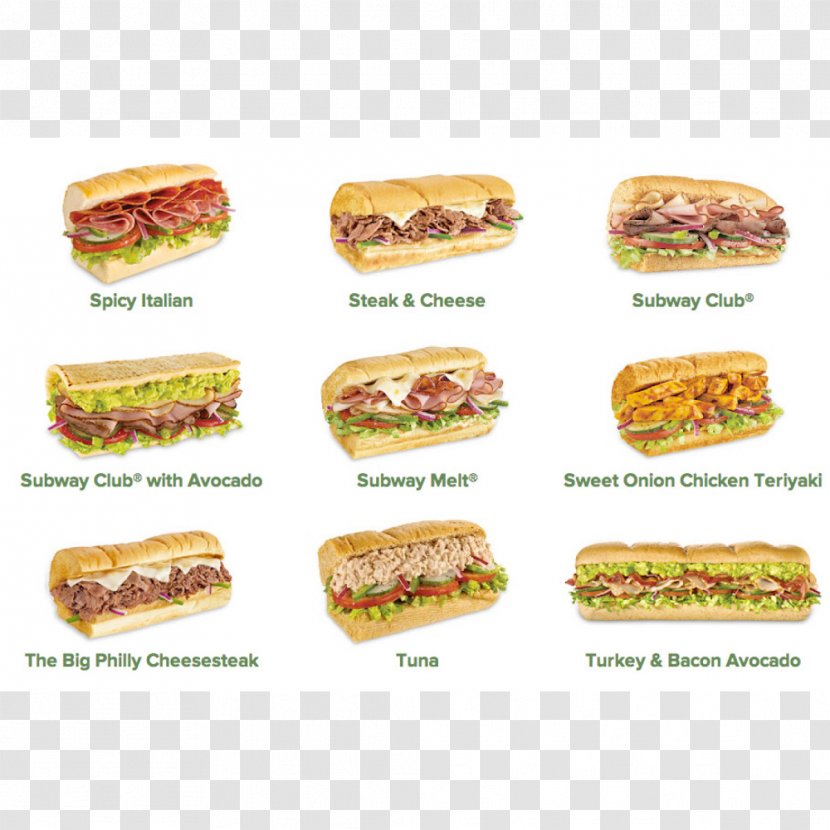 Subway Breakfast Sandwich Fast Food Menu Transparent PNG