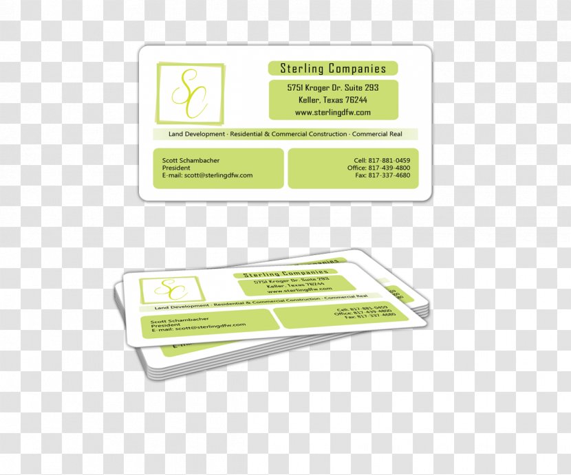Brand Green Material - Visiting Card Design Transparent PNG