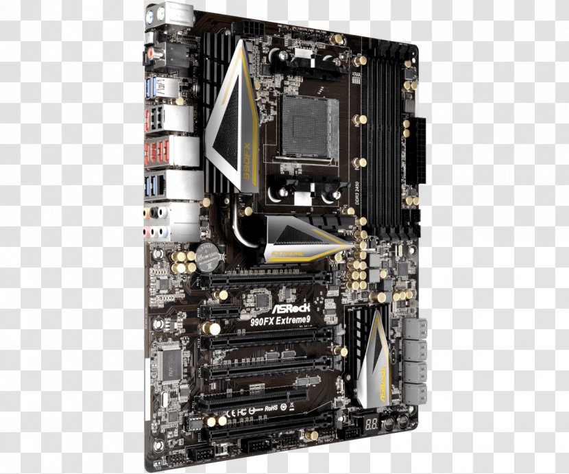 Motherboard Computer Cases & Housings Hardware Socket AM3+ ASRock 990FX Extreme9 - Atx - Io Card Transparent PNG