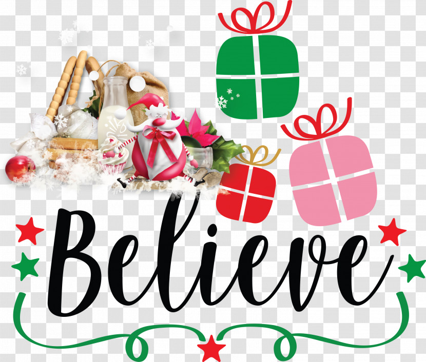 Believe Santa Christmas Transparent PNG