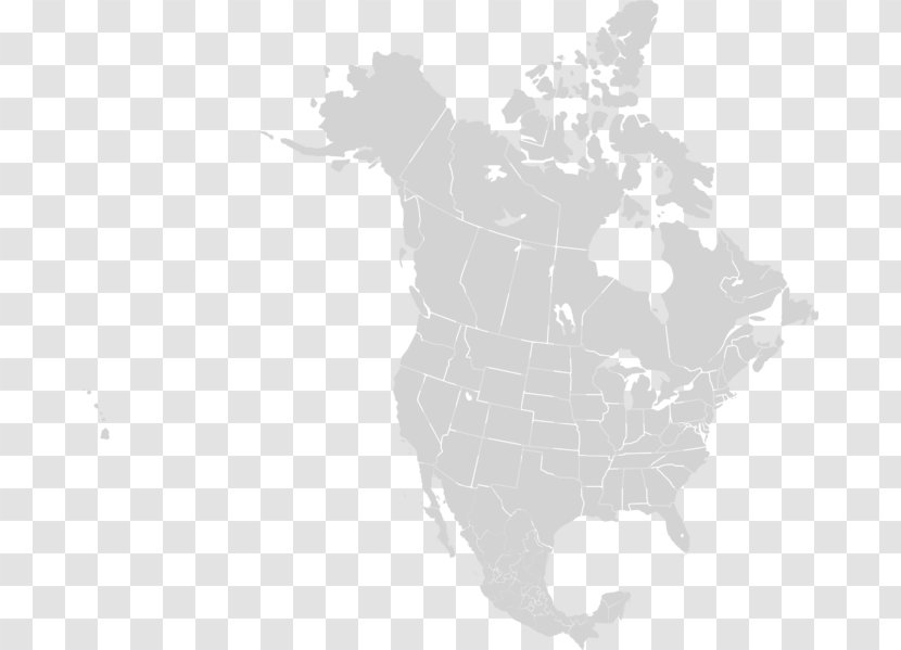 United States Canada Blank Map - Wikimedia Commons - Bay Transparent PNG