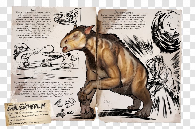 ARK: Survival Evolved Odd-toed Ungulates Chalicotherium Dilophosaurus Dinosaur - Organism Transparent PNG