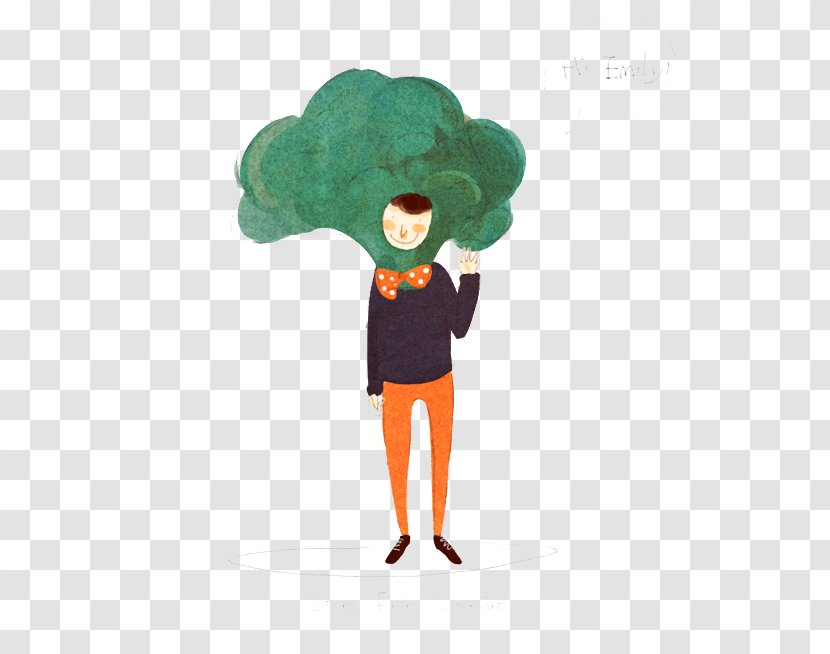 Broccoli Cartoon Illustration - Character Transparent PNG