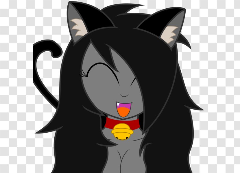 Black Cat Whiskers Clip Art - Fictional Character Transparent PNG