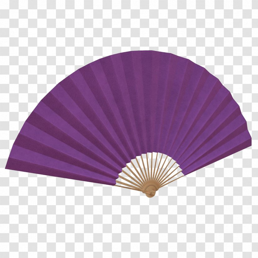 Purple Japan Hand Fan Paper - Japanese Folding Transparent PNG