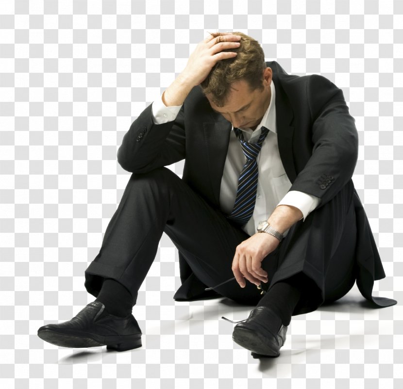 Depression Stress Man Sadness - Public Relations - Businessman Transparent PNG