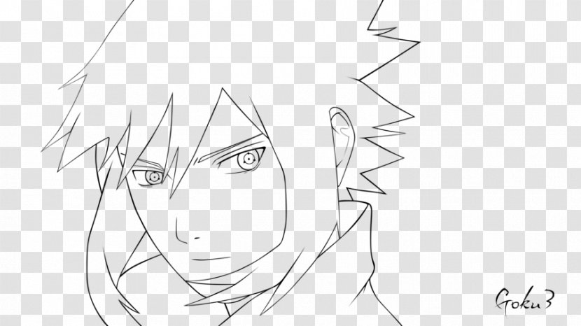 Line Art Nose Sketch - Flower - Sasuke Uchiha Black And White Transparent PNG