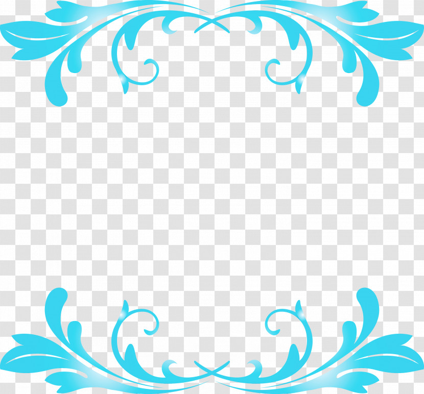 Aqua Turquoise Teal Ornament Transparent PNG