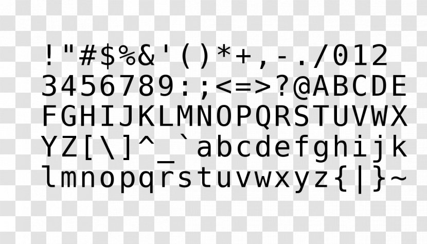 ASCII Wikipedia Enciclopedia Libre Universal En Español Binary Number Wikiwand - White - Isoiec 8859 Transparent PNG