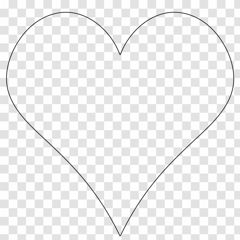 Heart Drawing Symbol Shape Clip Art - Silhouette - Outline Transparent PNG