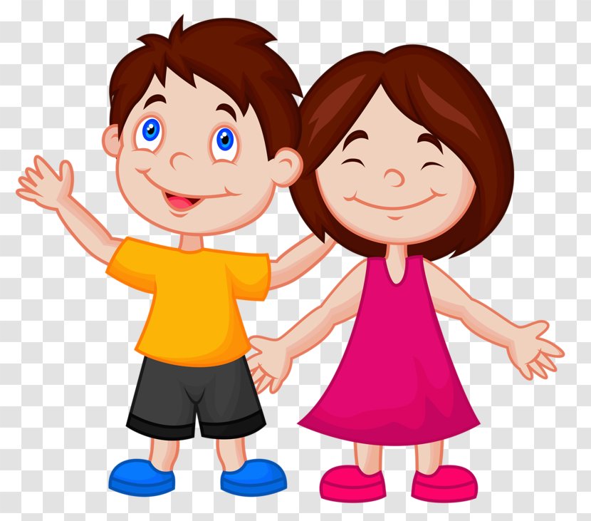 Cartoon Royalty-free Clip Art - Heart - Two Children Transparent PNG