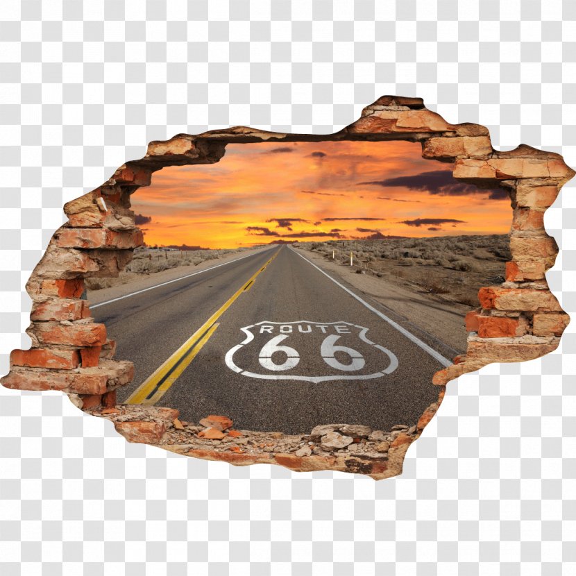 Sticker U.S. Route 66 Wall Decal Travel - Wood Transparent PNG