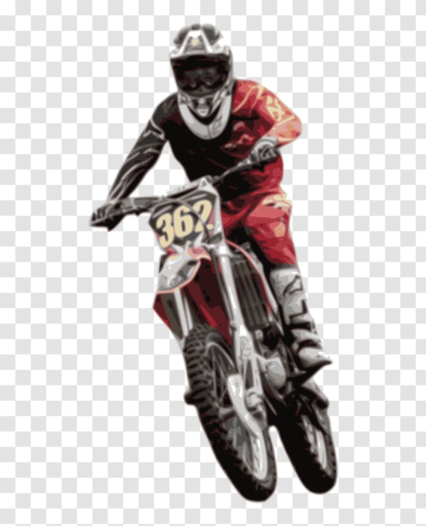 Motocross Motorcycle Bicycle Clip Art - Motorsport Transparent PNG