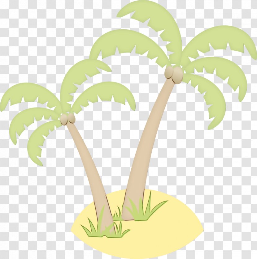Coconut Leaf Drawing - Date Palm Flowerpot Transparent PNG
