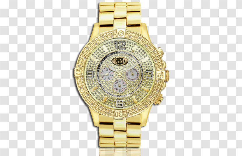 Skeleton Watch Bling-bling Gold Diamond - Clothing Accessories Transparent PNG