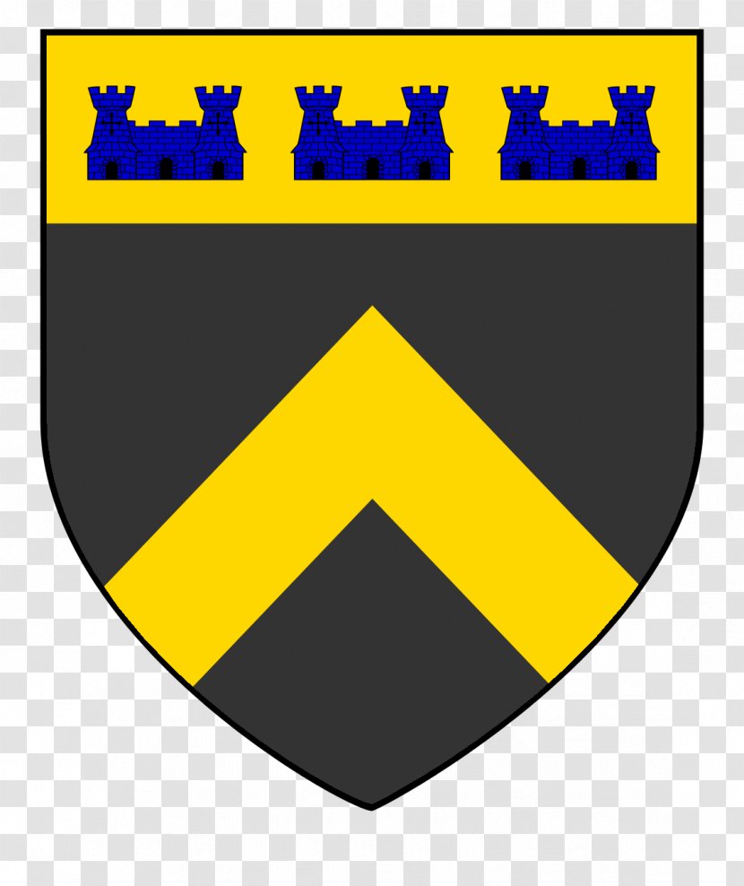 Coat Of Arms Crest Chevron Blazon Quartering - Area - Yellow Transparent PNG