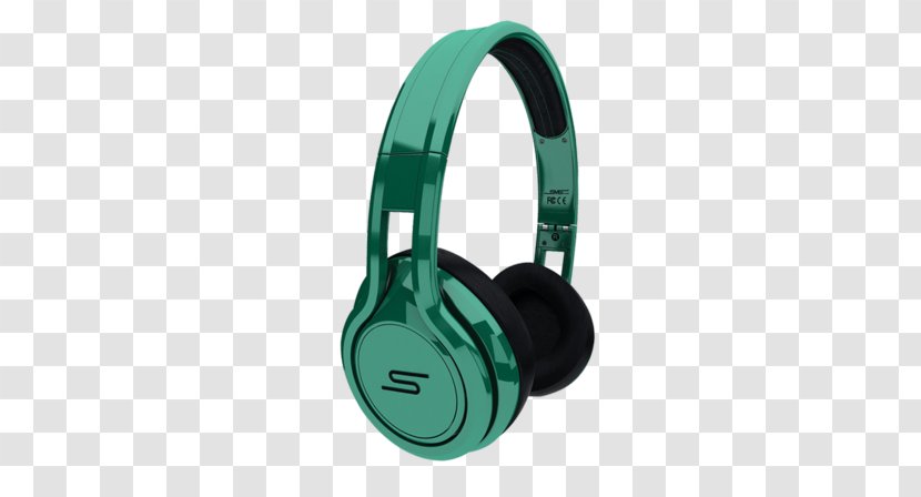 Microphone Headphones SMS Audio STREET By 50 Over-Ear Sound - Green DJ Headset Transparent PNG