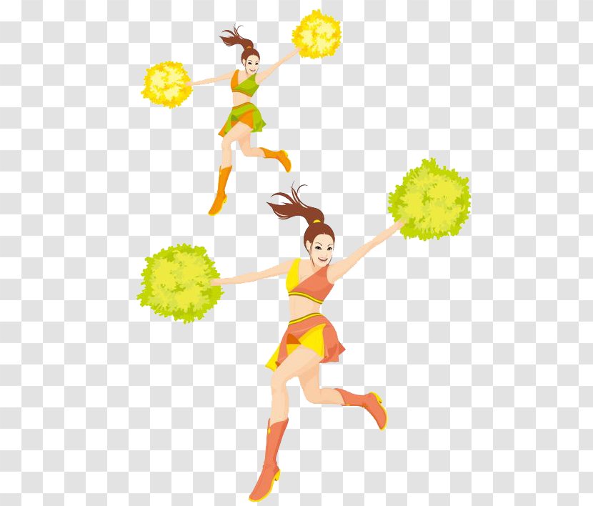 Cartoon Cheerleader Dance - Art - Beauty Transparent PNG