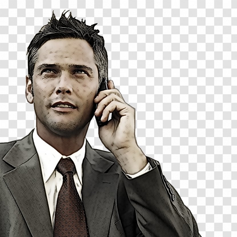 Forehead Male Gentleman Gesture Ear - Whitecollar Worker Suit Transparent PNG
