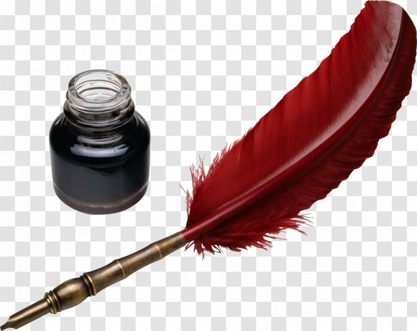 Paper Quill Pen Inkwell Stock Photography - Writing Implement - Feather Transparent PNG