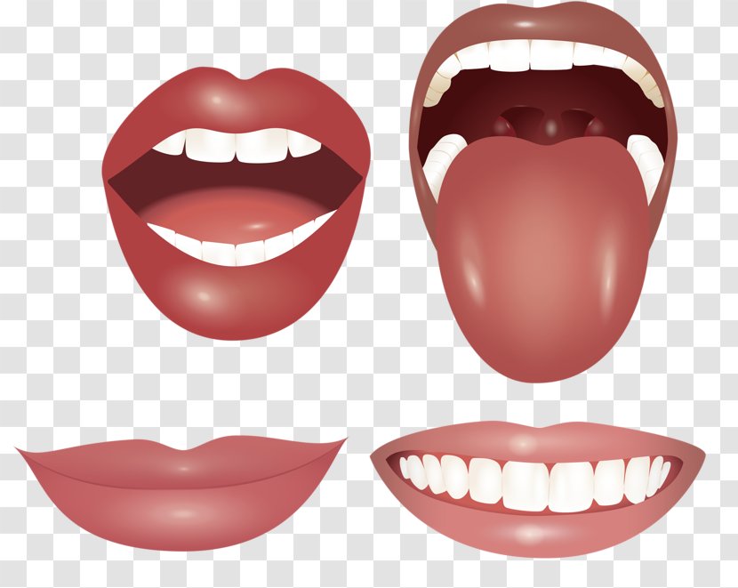 Mouth Tongue Tooth Lip - Silhouette - Teeth Transparent PNG