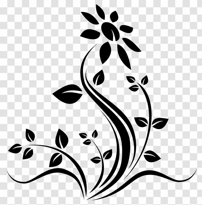 Flower Line Art - Rose - Paw Plant Transparent PNG