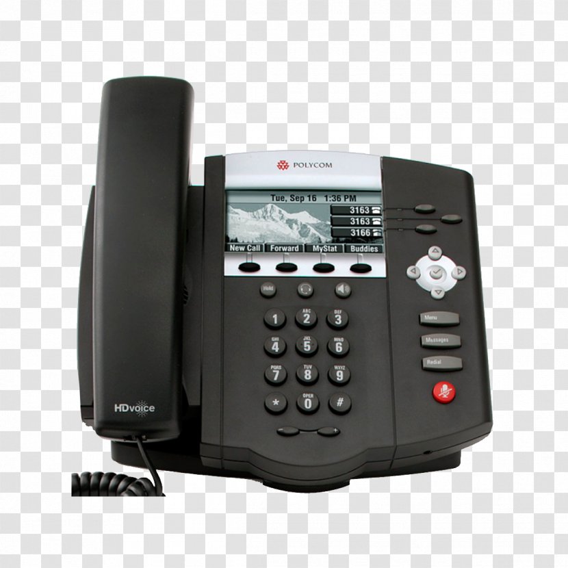 Polycom SoundPoint IP 450 VoIP Phone Telephone Session Initiation Protocol - Electronics - Internet Transparent PNG