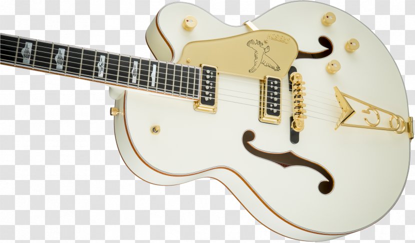 Electric Guitar Acoustic Gretsch White Falcon G6136T Electromatic - String Instruments Transparent PNG