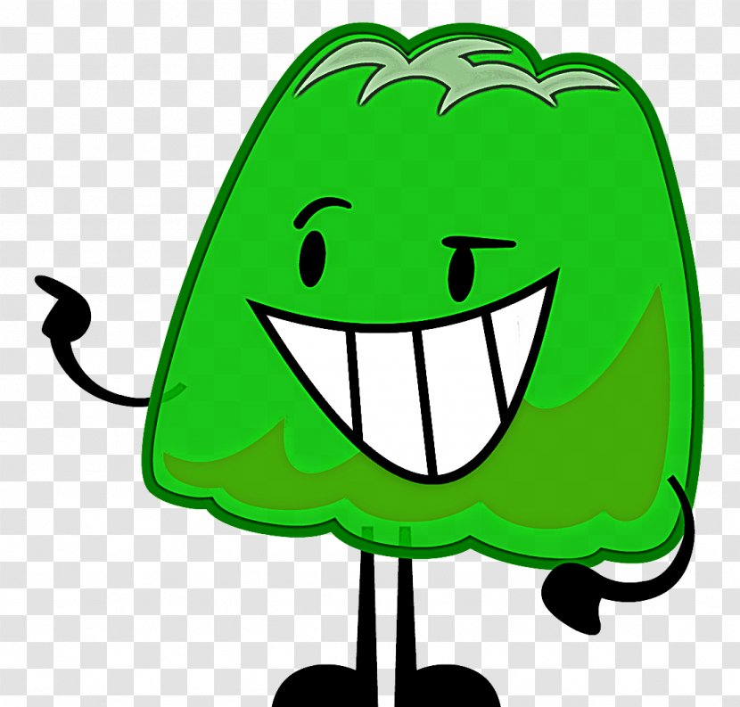 Green Cartoon Smile Line Plant - Happy Symbol Transparent PNG