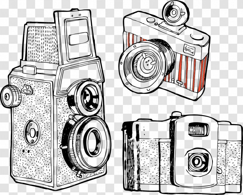 Camera Flat Design Illustration - Hardware Accessory - Various Models Of Transparent PNG