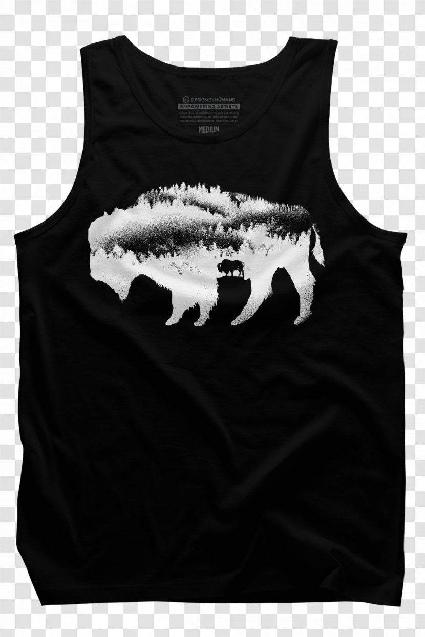 Long-sleeved T-shirt Hoodie Top American Bison - Neck - Recipes Transparent PNG