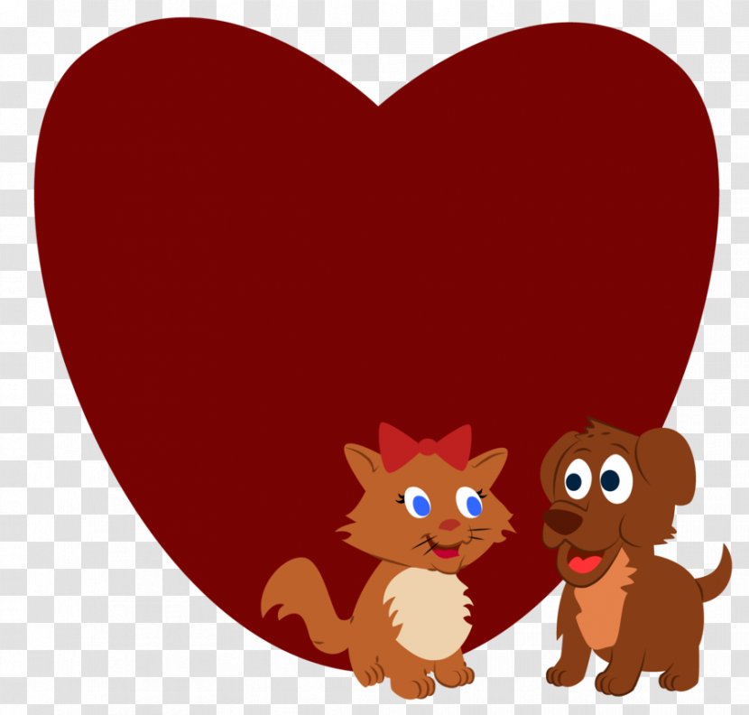 Puppy Dog Canidae Love Cat - Cartoon - Durga Maa Transparent PNG