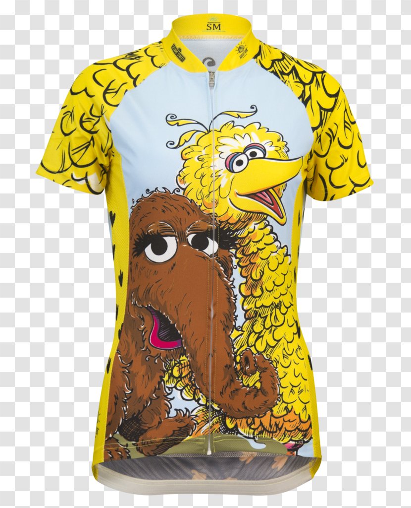 Cycling Jersey T-shirt Big Bird Mr. Snuffleupagus - Top Transparent PNG