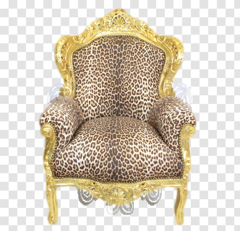 Chair Leopard Baroque Fauteuil Panther - Foot Rests Transparent PNG