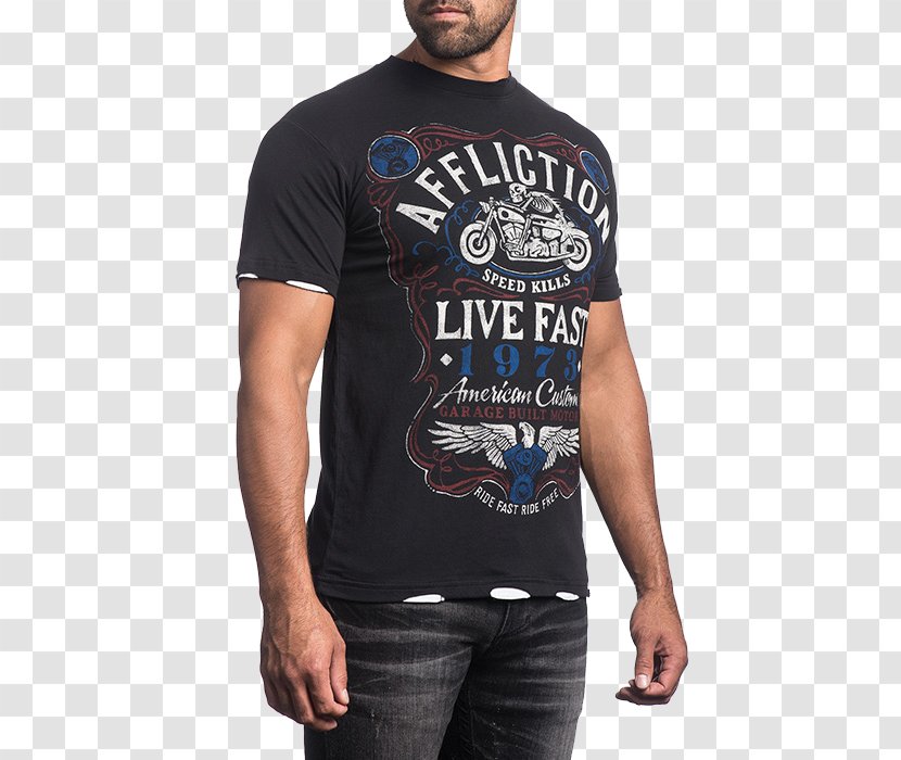 Long-sleeved T-shirt Affliction Clothing - Brand Transparent PNG