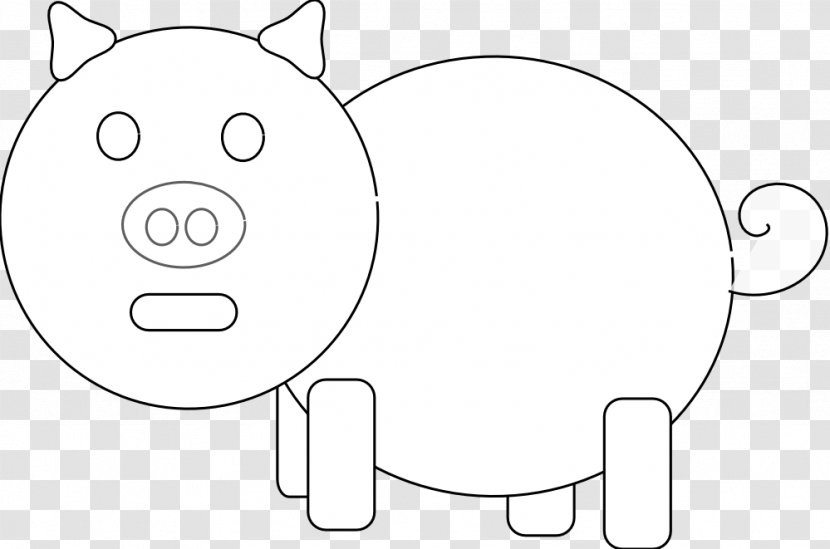 Domestic Pig Black And White Clip Art - Heart - Pink Pictures Transparent PNG