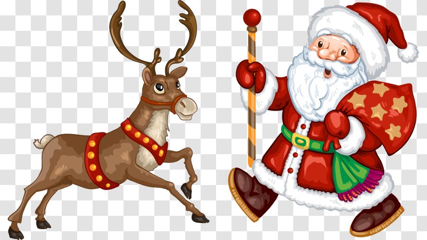 Ded Moroz Paper Reindeer Christmas Santa Claus Transparent PNG