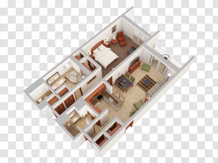 3D Floor Plan Caribe Hilton Hotel - Architectural - 3d Home Transparent PNG