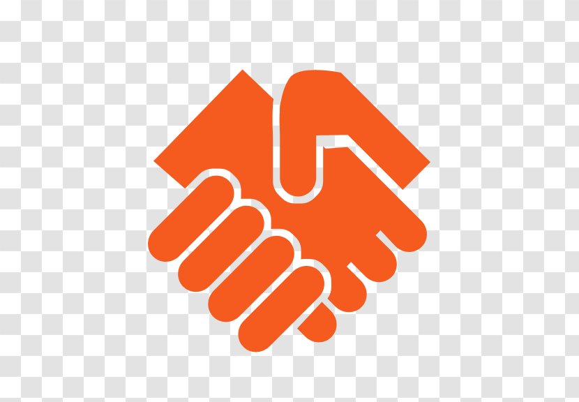 Handshake Logo - Orange - Shake Hands Transparent PNG