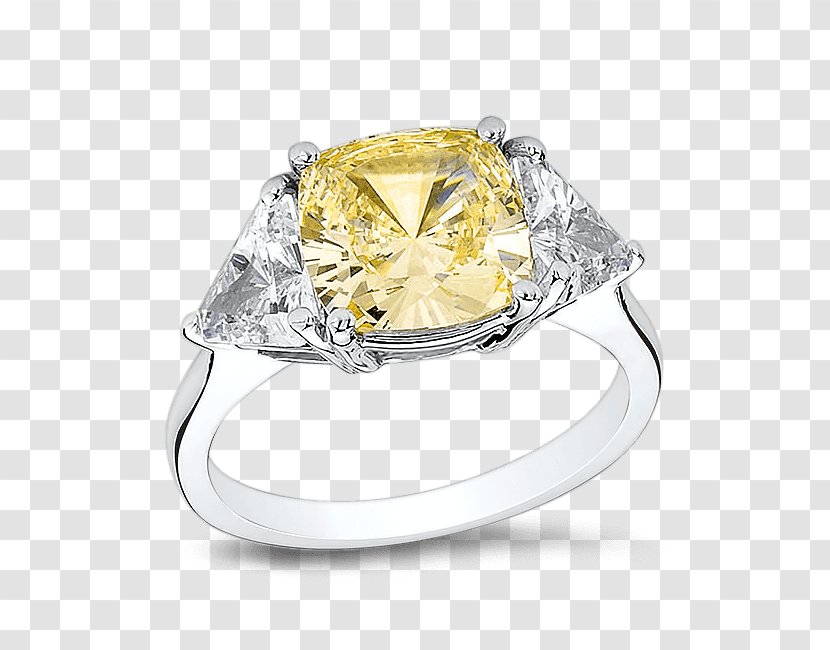 Earring Cubic Zirconia Carat Wedding Ring - Gold Transparent PNG