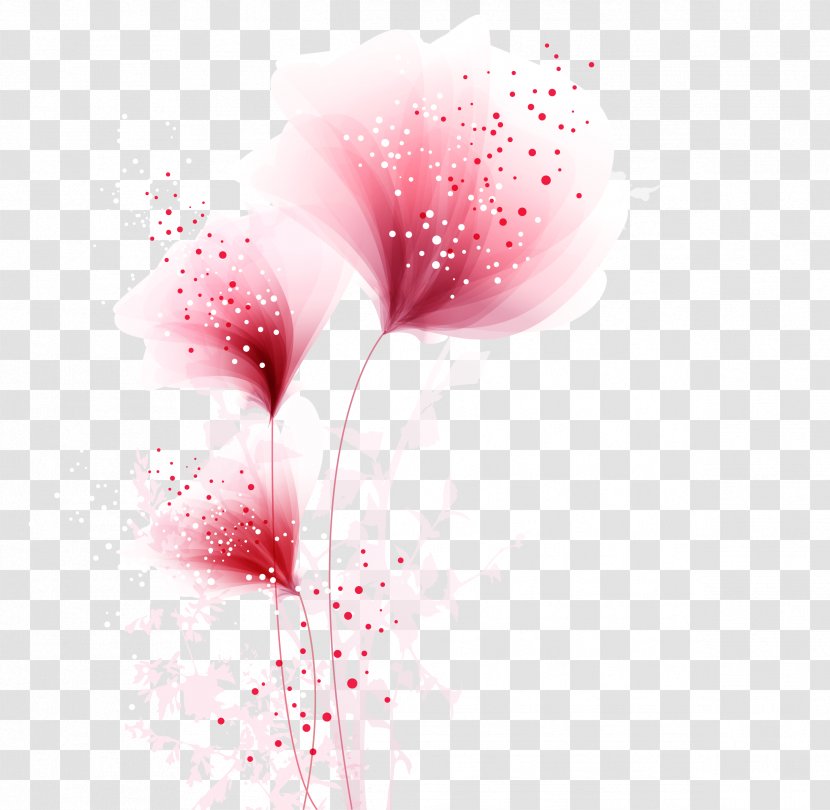 Flower Wallpaper - Close Up - Vector Beautiful Floral Background Transparent PNG